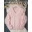 Gentle Pink Lazy Style Premium Loose V-Neck Twist Sweater for Women