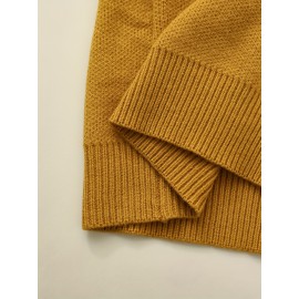 [Soft Thermal Sweater] Soft & Comfortable Women's Thermal Round-Neck Loose Fit Long Sleeve Sweater | All-Season Casual Top, Solid Color, Easy Care Hand Wash/Dry Clean, Medium Stretch, Clean Design