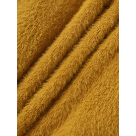 [Soft Thermal Sweater] Soft & Comfortable Women's Thermal Round-Neck Loose Fit Long Sleeve Sweater | All-Season Casual Top, Solid Color, Easy Care Hand Wash/Dry Clean, Medium Stretch, Clean Design