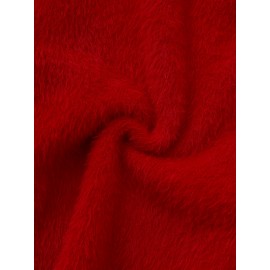 [Soft Thermal Sweater] Soft & Comfortable Women's Thermal Round-Neck Loose Fit Long Sleeve Sweater | All-Season Casual Top, Solid Color, Easy Care Hand Wash/Dry Clean, Medium Stretch, Clean Design