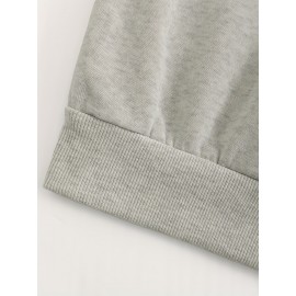 Women'S Casual Gray Hoodie with Double Bow Print - Long Sleeve, Zip-Up Pullover, All-Season Comfort, Casual Wear Hoodie|Casual Style Hoodie|Zippered Hoodie