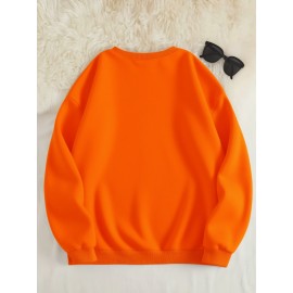 Women'S Cozy Crew Neck Sweatshirt with Vibrant Fox & Floral Print - Casual Long Sleeve Pullover for Fall & Winter, Soft Polyester Blend, Machine Washable, Allseason Apparel | Vibrant Print Top | Polyester Blend, Fox Sweatshirt