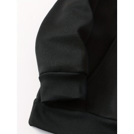 letter print hoodie, drawstring casual hooded sweatshirt for winter & fall, Women's clothing