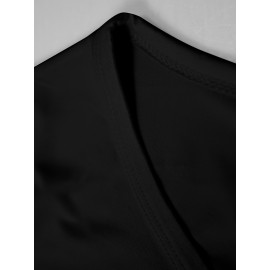 Women'S Long Sleeve T-Shirt - Blessed Script Lettering Top, Soft Everyday Casual Shirt for Everyday & Formal Outfits, All-Season Layering Essential Basic Tops for Women, Versatile Clothing, Classic Round Neckline, Durable Fabric