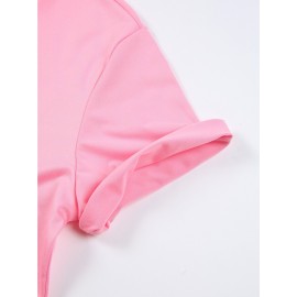 Disney Minnie Mouse 32nd Birthday T-Shirt - Black Casual Short Sleeve Tee with Pink Bow & Red Accents, Lightweight Polyester, Perfect Gift for Disney Fans, Spring/Summer Wear, Disney Shirts