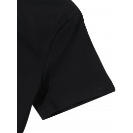 1pc Women's Janet Jackson Graphic T-Shirt - Black Casual Short Sleeve Tee with Iconic Signature & Pose Design, Soft Round Neck, Machine Washable, Birthday Gift for Women & Teens, Everyday Casual Wear