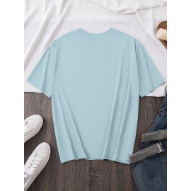 Women'S Y2K Graphic Tee - Cute Cartoon Character Design, 100% Polyester Casual Summer T-Shirt, Loose Fit, Easy Care, Vibrant Yellow with Black Outlines, Perfect for Casual Attire